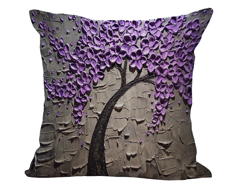 Oil Painting Cotton and Linen Pillowcase