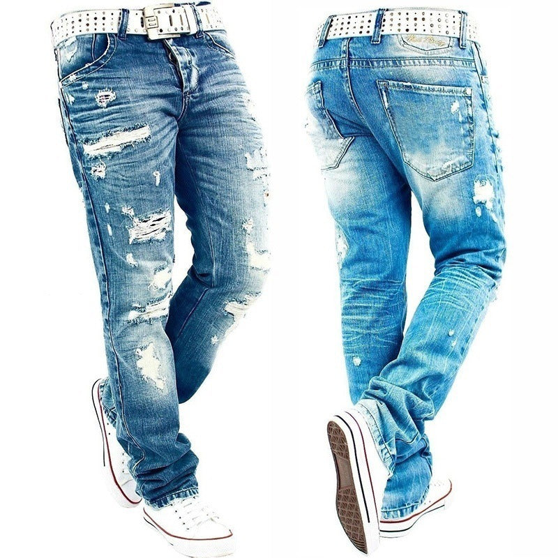 Faded Straight Leg Jeans