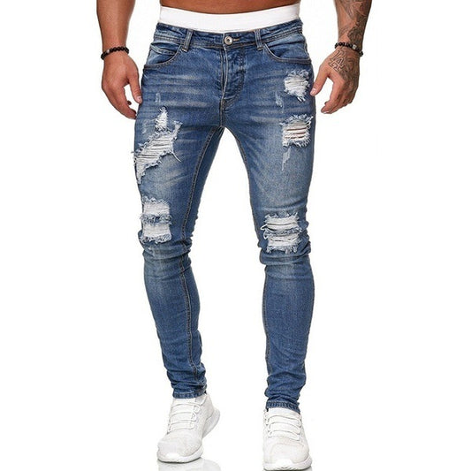 Shredded slim fit jeans
