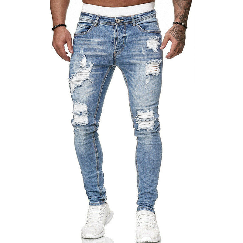 Shredded slim fit jeans