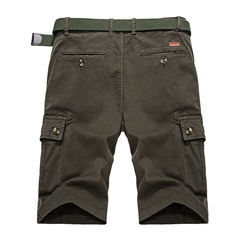 Mens Outdoor Solid Color Cargo Shorts