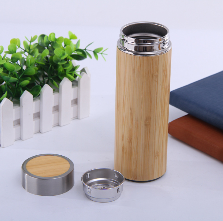 Stainless steel bamboo bottle
